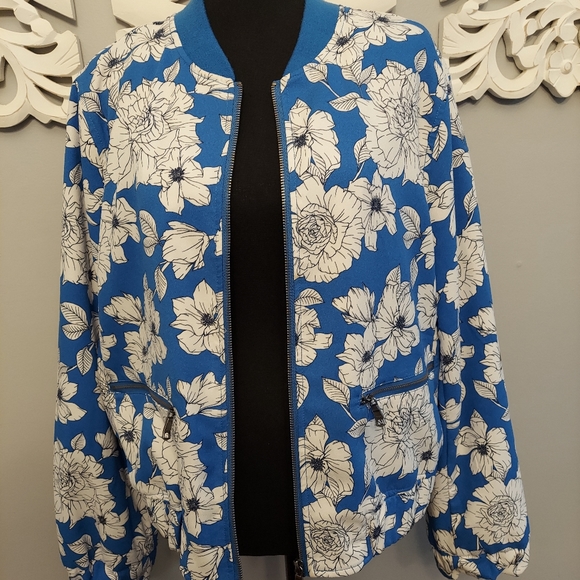 Banana Republic Floral Spring/Summer Jacket Size Large - Picture 2 of 3